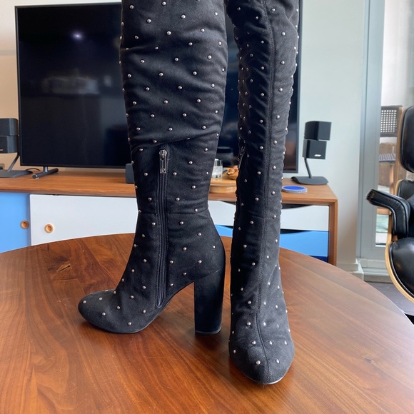 Jessica Simpson Studded Over-the-Knee Faux Suede Boot - Picture 5 of 14